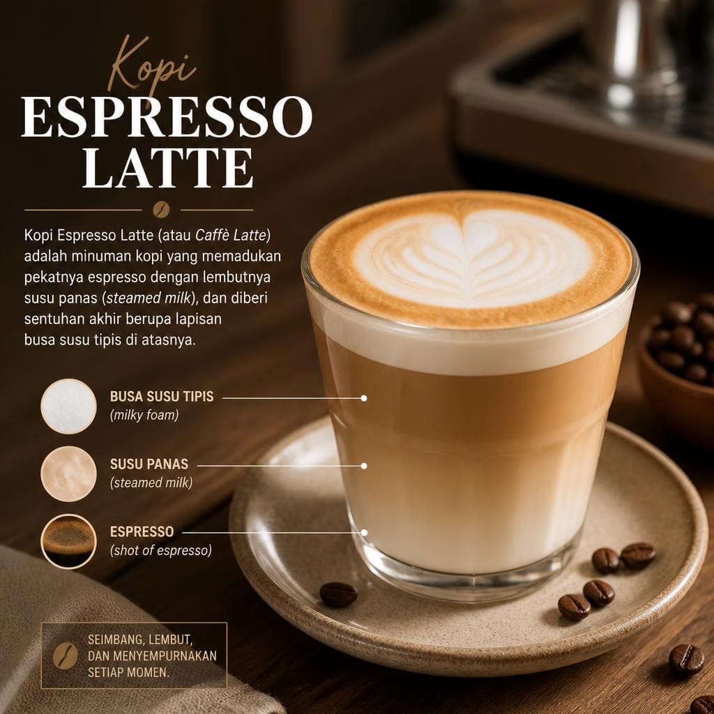 Kopi Espresso Latte di Solong Coffee